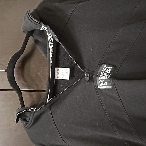 PINK black quarter zip hoodie - Picture 2 of 7